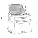 The Elira Cane Back Lounge Chair by Clayson Design
