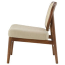 The Elira Cane Back Lounge Chair by Clayson Design