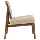 The Elira Cane Back Lounge Chair by Clayson Design