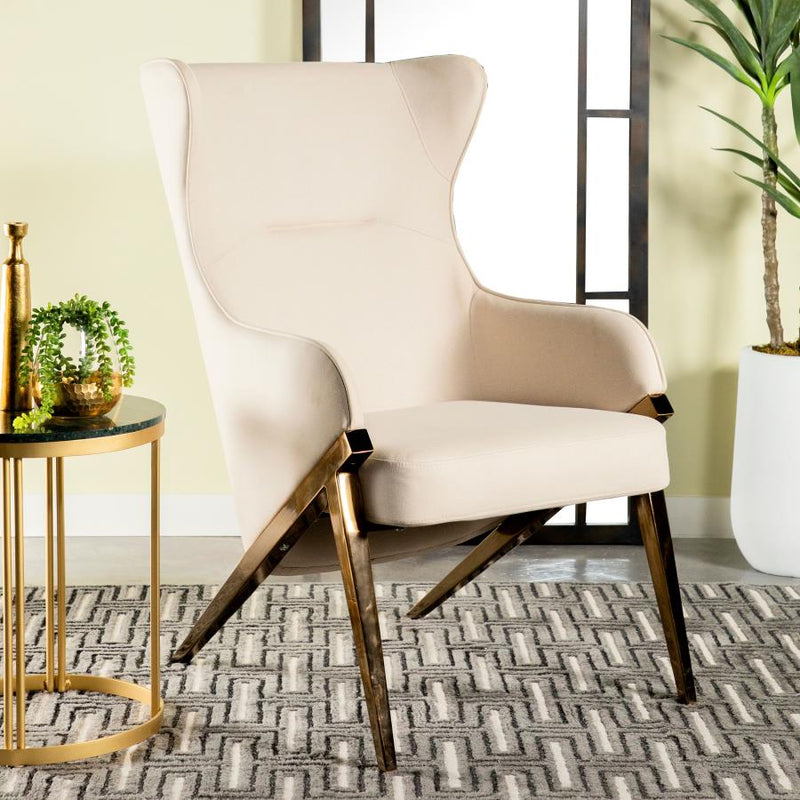The Ellis High-Back Wing Accent Chair by Clayson Design