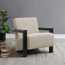 The Elowen Faux Fur Lounge Chair by Clayson Design