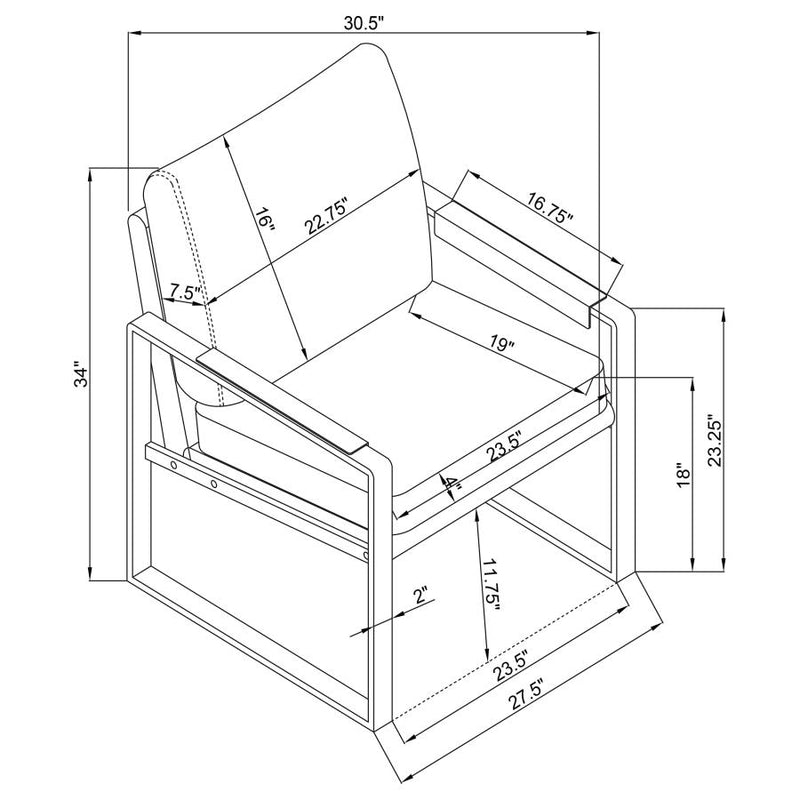 The Monroe Industrial Accent Chair by Clayson Design