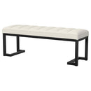 The Arlen Channel-Tufted Bouclé Bench by Clayson Design