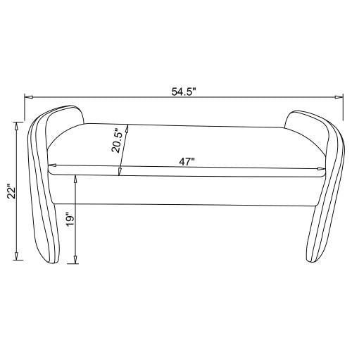 The Elowen Contemporary Bouclé Bench by Clayson Design