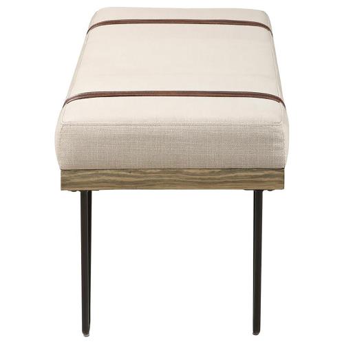 Austin Fabric Upholstered Accent Bench Beige by Clayson Design