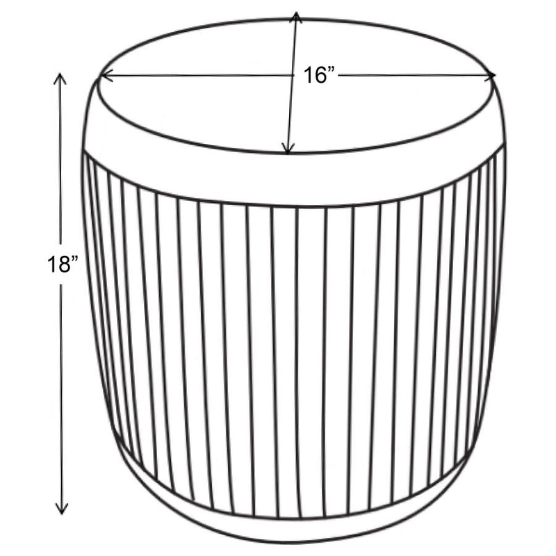 Tovar Pleated Mauve Round Ottoman by Clayson Design