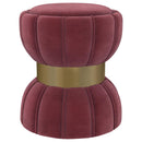The Liora Round Velvet Ottoman by James Gareth Designs