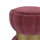 The Liora Round Velvet Ottoman by James Gareth Designs