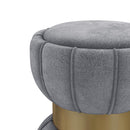 The Liora Round Velvet Ottoman by James Gareth Designs