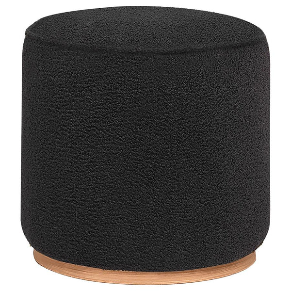 The Elowen Plush Round Ottoman by Clayson design