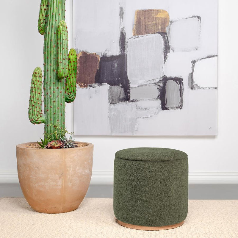 Zena Faux Sheepskin Ottoman by Clayson Design