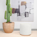 The Elowen Plush Round Ottoman by Clayson Design