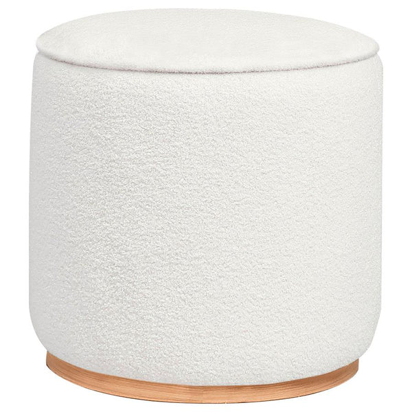 The Elowen Plush Round Ottoman by Clayson Design