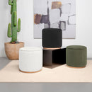 The Elowen Plush Round Ottoman by Clayson Design