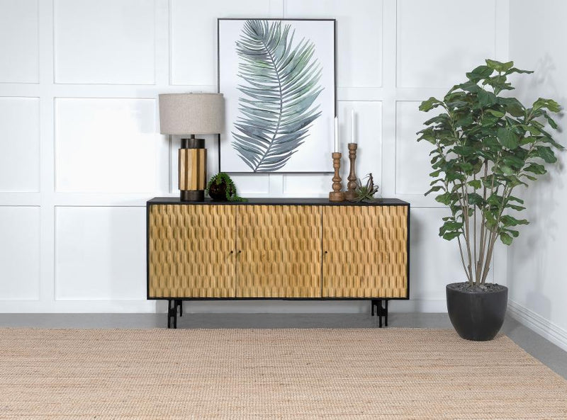 Aminah Carved Wood Accent Cabinet by Relani Family Furniture
