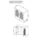 Jess Arched Fluted Glass Accent Cabinet in Black by Relani Family Furniture