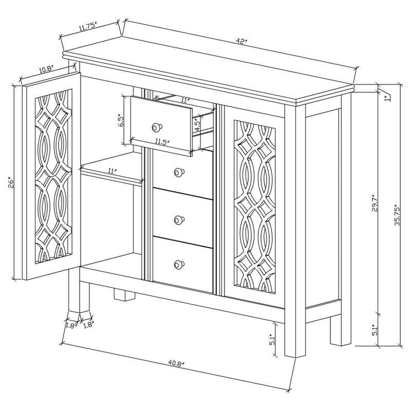 Rue Trellis Accent Storage Cabinet by Relani Family Furniture