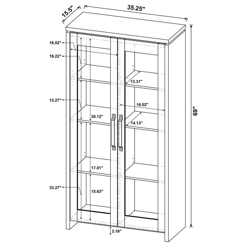 Alejo Glass Door Display Cabinet by Clayson Design