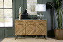 Keaton Marble Top Herringbone Accent Cabinet by Clayson Design