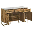 Keaton Marble Top Herringbone Accent Cabinet by Clayson Design