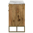 Keaton Marble Top Herringbone Accent Cabinet by Clayson Design
