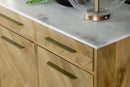 Keaton Marble Top Herringbone Accent Cabinet by Clayson Design