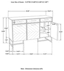 Keaton Marble Top Herringbone Accent Cabinet by Clayson Design