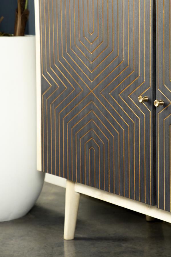 Ixora Mid-Century Modern 2-Door Accent Cabinet by Relani Family Furniture