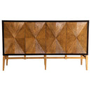 The Calandra Sunburst Parquet Storage Cabinet by Relani Family Furniture