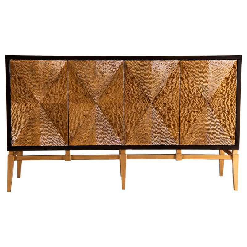 The Calandra Sunburst Parquet Storage Cabinet by Relani Family Furniture