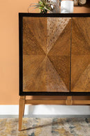 The Calandra Sunburst Parquet Storage Cabinet by Relani Family Furniture
