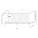 The Calandra Sunburst Parquet Storage Cabinet by Relani Family Furniture