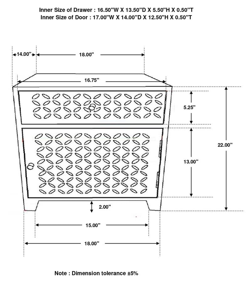 August Trellis Pattern Accent Cabinet by Clayson Design
