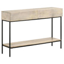 The Hollis Whitewashed Entry Console Table by Relani Family Furniture