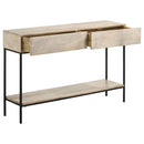 The Hollis Whitewashed Entry Console Table by Relani Family Furniture