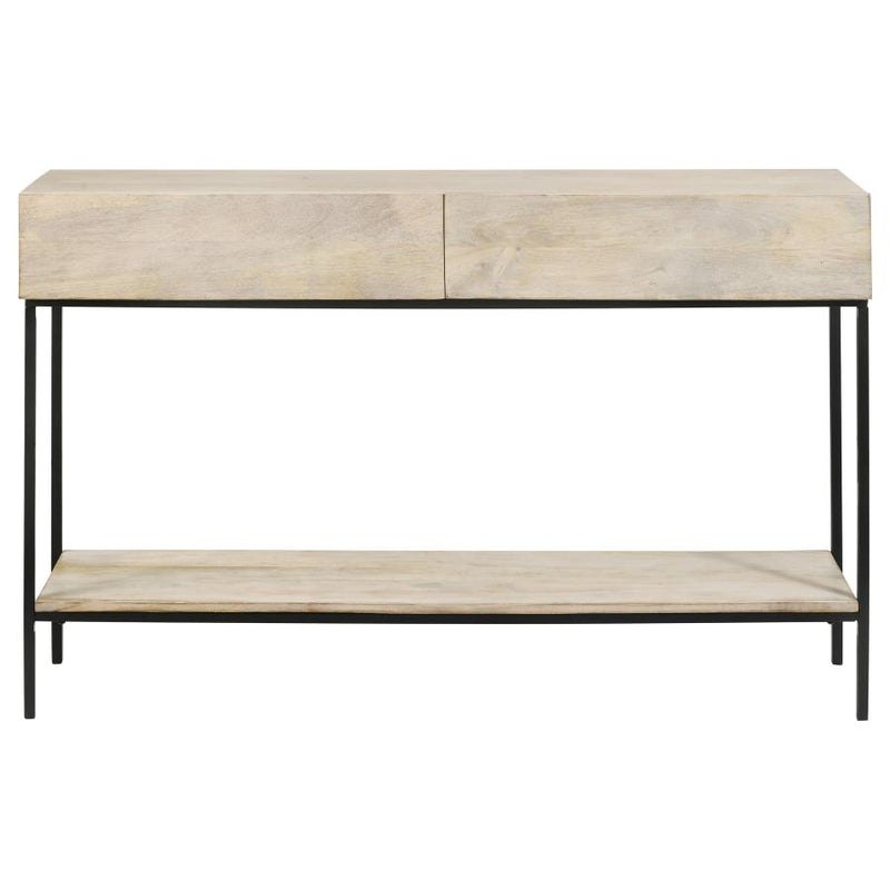 The Hollis Whitewashed Entry Console Table by Relani Family Furniture