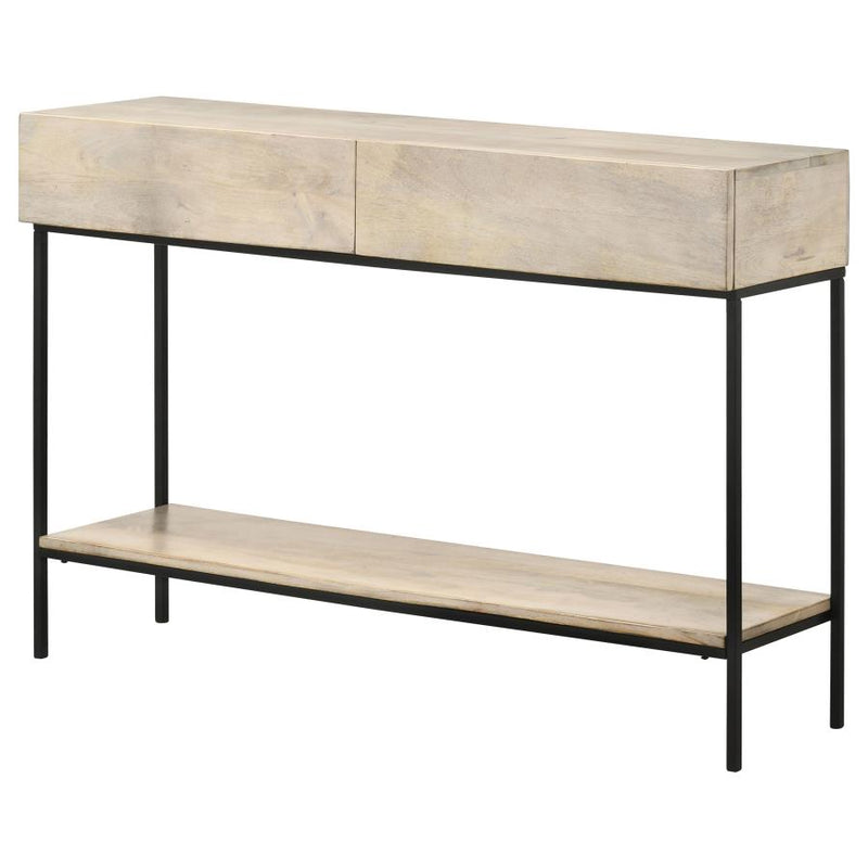 The Hollis Whitewashed Entry Console Table by Relani Family Furniture