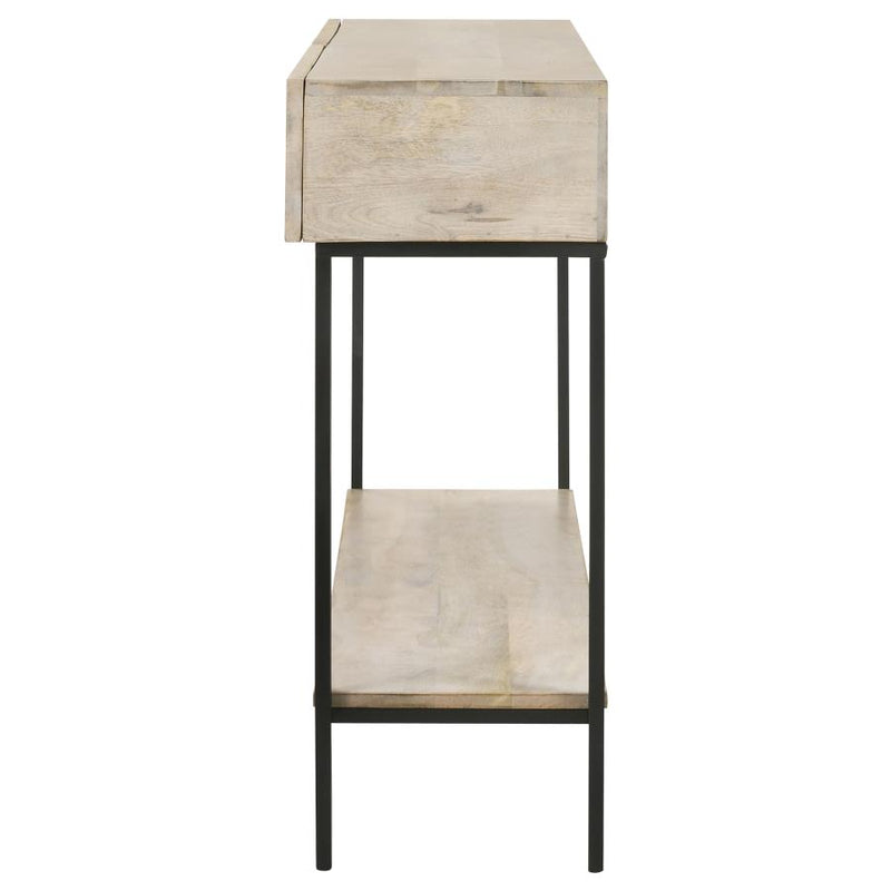 The Hollis Whitewashed Entry Console Table by Relani Family Furniture