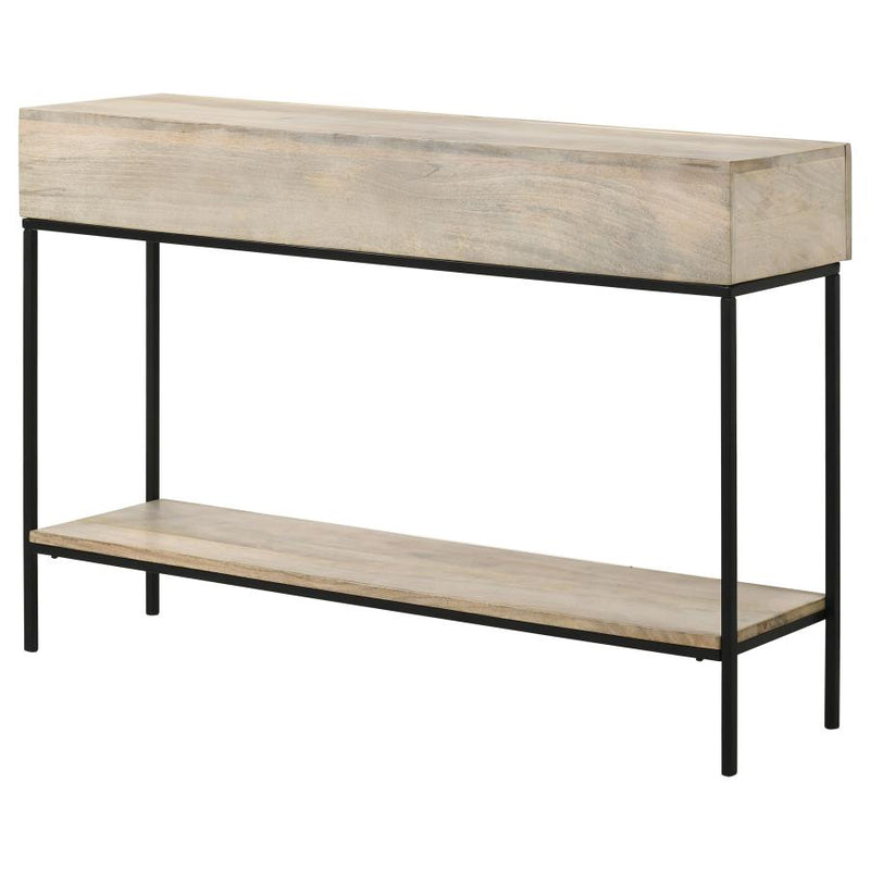 The Hollis Whitewashed Entry Console Table by Relani Family Furniture