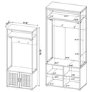 Quincy Rustic Entryway Hall Tree with Storage by Relani Family Furniture