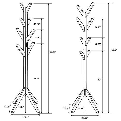 Margaret Solid Wood Coat Rack by Clayson Design