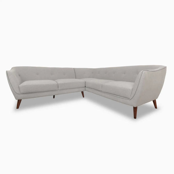 The Solaro Sculpted Velvet Sectional by Clayson Design