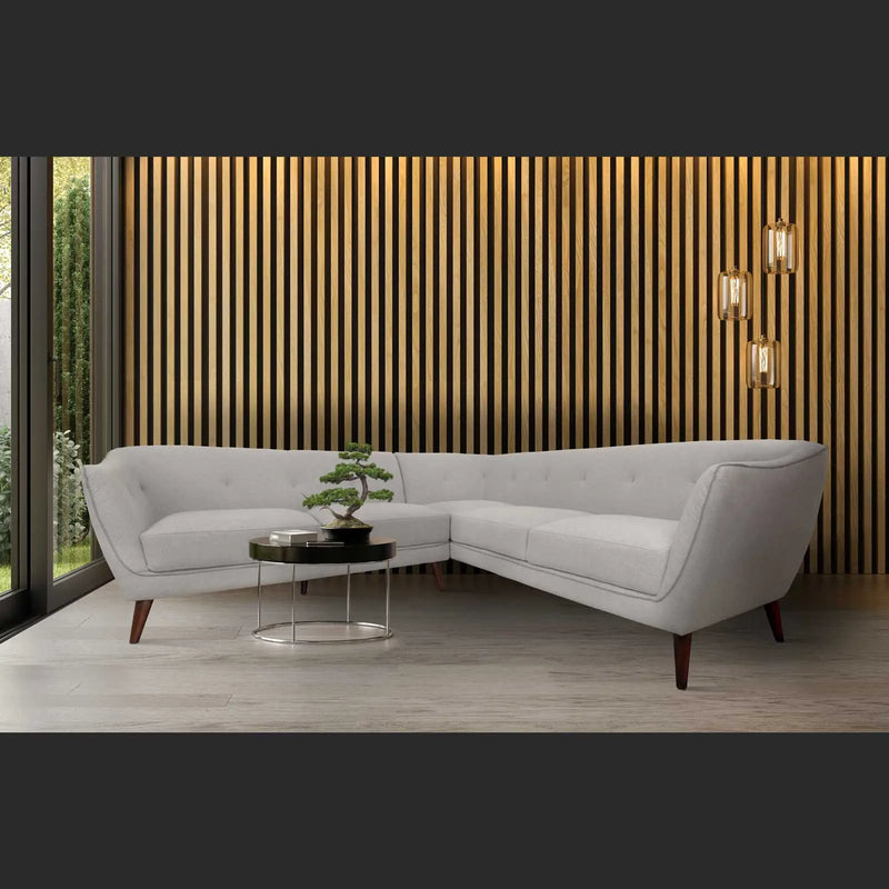 The Solaro Sculpted Velvet Sectional by Clayson Design