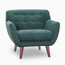 The Lyra Button-Back Lounge Chair by Clayson Design