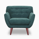 The Lyra Button-Back Lounge Chair by Clayson Design