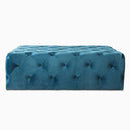 The Marlowe Velvet Tufted Ottoman by Clayson Design