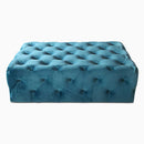 The Marlowe Velvet Tufted Ottoman by Clayson Design