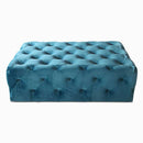 The Marlowe Velvet Tufted Ottoman by Clayson Design