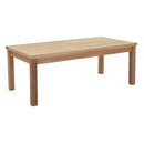 Cecilia Outdoor Patio Teak Rectangle Coffee Table