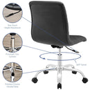Louise Armless Mid Back Vinyl Office Chair
